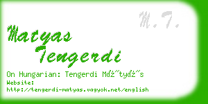 matyas tengerdi business card